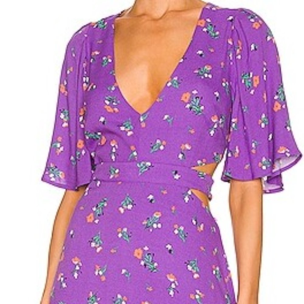 RENZO DRESS IN VIOLET BOUQUET - AFRM